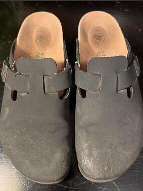 Birkenstock Black Slip-On Clog with Adjustable Buckle